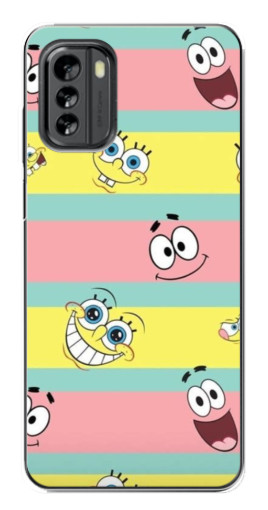 Чехол с принтом "Мордашки" для Nokia G60
