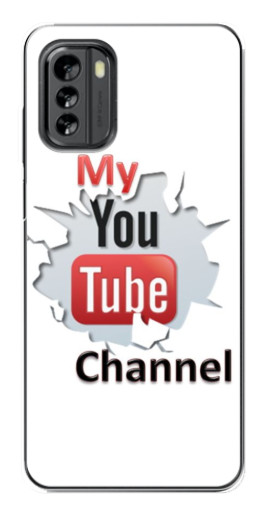 Чехол с печатью "My YouTube" для Nokia G60