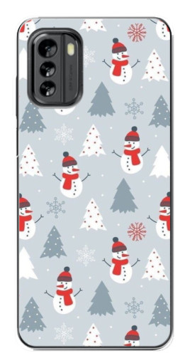 Чехол с печатью "Новогодний фон" для Nokia G60