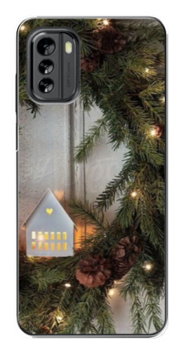 Чехол с принтом "Новогодний венок" для Nokia G60