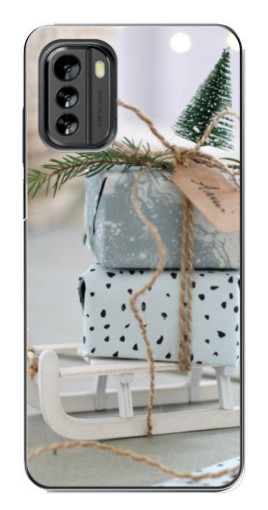 Чехол с печатью "Подарки на санках" для Nokia G60