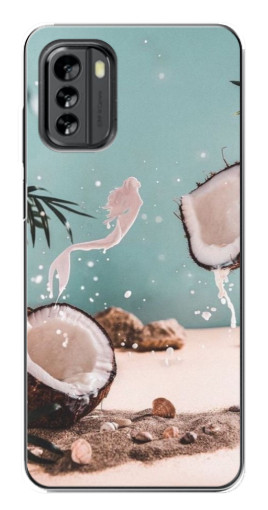 Чехол с картинкой "Половинки кокоса" для Nokia G60