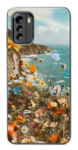 Силиконовый чехол с изображением "Яркие полевые цветы" для Nokia G60