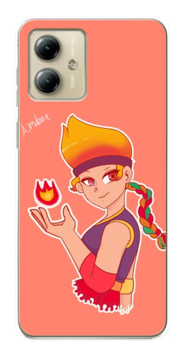 Чехол с принтом "Amber с огоньком" для Motorola MOTO G14