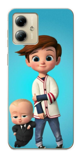 Чехол с принтом "Boss and Boy" для Motorola MOTO G14