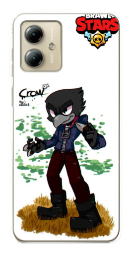 Чехол с печатью "Crow" для Motorola MOTO G14