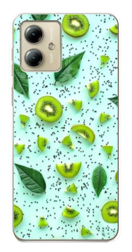 Силиконовый чехол с изображением "Фон киви" для Motorola MOTO G14