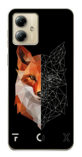 Чехол с картинкой "Fox" для Motorola MOTO G14
