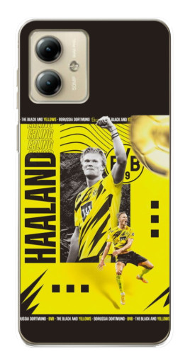 Чехол с печатью "Golden Haaland" для Motorola MOTO G14