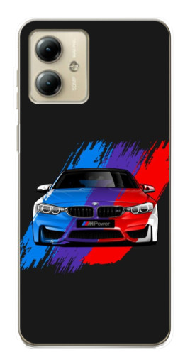 Чехол с принтом "Красочный BMW" для Motorola MOTO G14