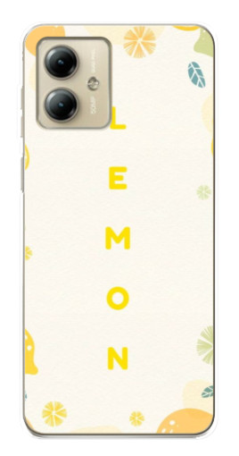 Силиконовый чехол с изображением "Lemon" для Motorola MOTO G14