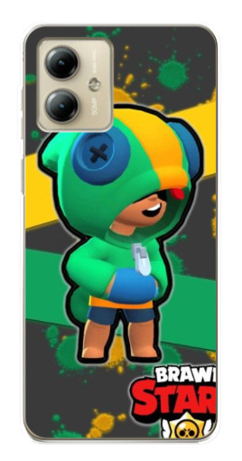 Силиконовый чехол с изображением "Leon Brawl Stars" для Motorola MOTO G14