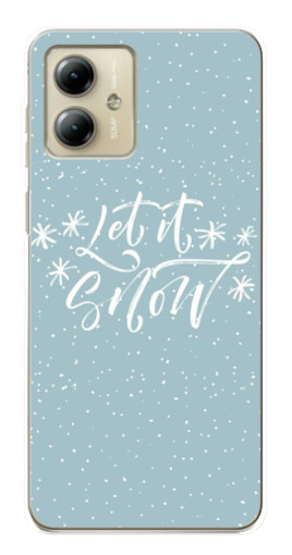 Чехол с печатью "Let it Snow" для Motorola MOTO G14