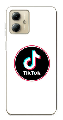 Чехол с принтом "Лого Тик Ток" для Motorola MOTO G14