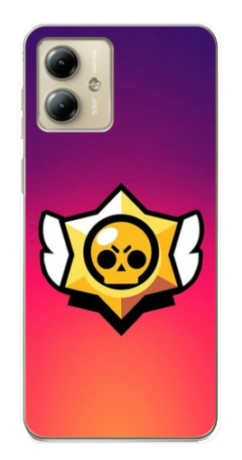 Силиконовый чехол с изображением "Логотип Brawl Stars" для Motorola MOTO G14