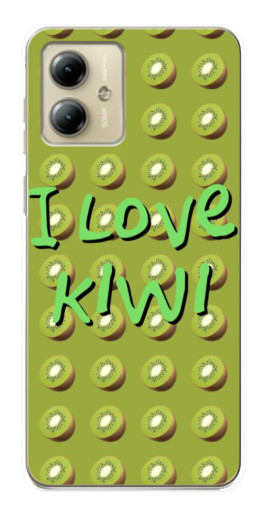 Чехол с картинкой "Love Kiwi" для Motorola MOTO G14