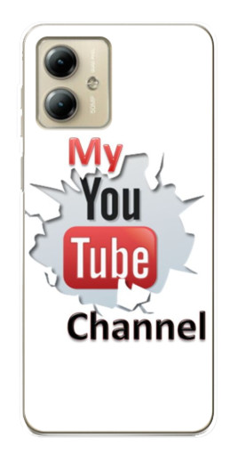 Чехол с картинкой "My YouTube" для Motorola MOTO G14