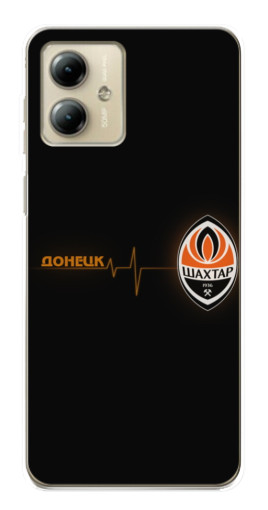 Чехол с картинкой "Шахтер в сердце" для Motorola MOTO G14