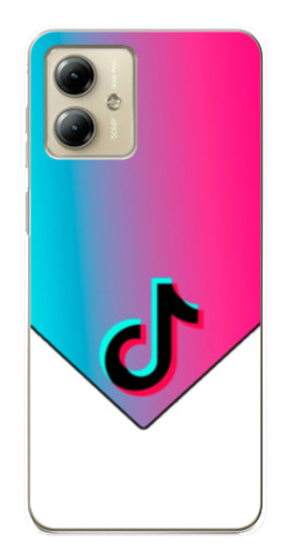 Силиконовый чехол с изображением "Tiktok Logo" для Motorola MOTO G14