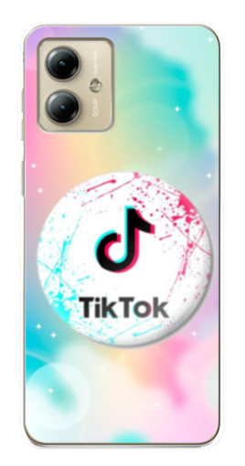 Силиконовый чехол с изображением "TikTok принт" для Motorola MOTO G14