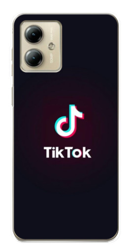 Силиконовый чехол с изображением "TikTok темный" для Motorola MOTO G14
