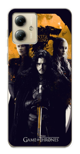 Силиконовый чехол с изображением "Winter Coming" для Motorola MOTO G14