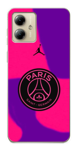 Силиконовый чехол с изображением "Яркий лого PSG" для Motorola MOTO G14