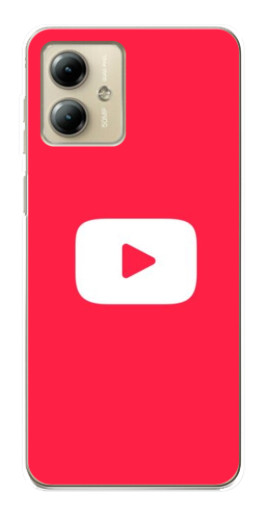 Чехол с принтом "YouTube Кнопка" для Motorola MOTO G14
