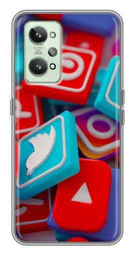 Чехол с принтом "3Д эффект" для Realme GT2