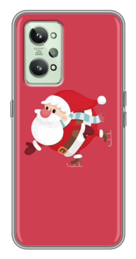 Чехол с печатью "Дед Мороз на коньках" для Realme GT2