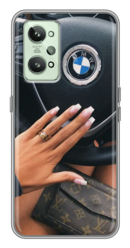Силиконовый чехол с изображением "Девушка в БМВ" для Realme GT2
