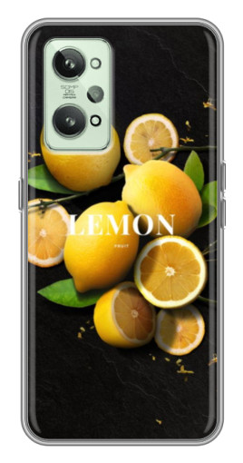 Чехол с печатью "Лимон на черном" для Realme GT2