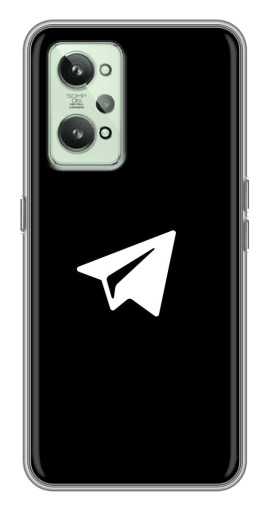 Силиконовый чехол с изображением "Лого Телеграм" для Realme GT2