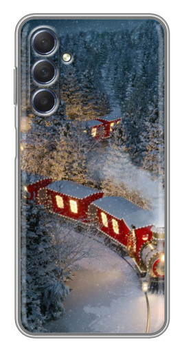 Силиконовый чехол с изображением "Новогодний поезд" для Sansung Galaxy M54 (5G)