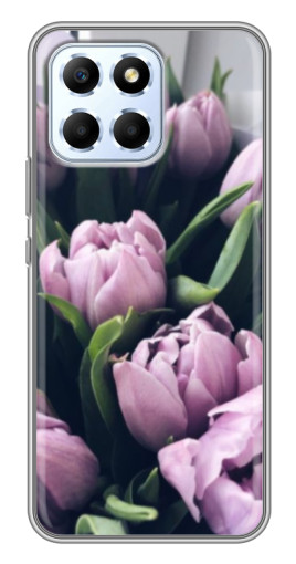 Чехол с картинкой "Сиреневые тюльпаны" для Huawei Honor X6