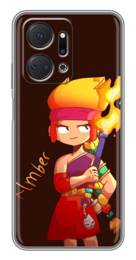 Чехол с картинкой "Amber с факелом" для Huawei Honor X7a