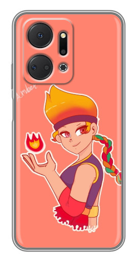 Силиконовый чехол с изображением "Amber с огоньком" для Huawei Honor X7a