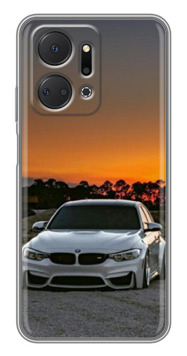 Чехол с картинкой "BMW белая" для Huawei Honor X7a