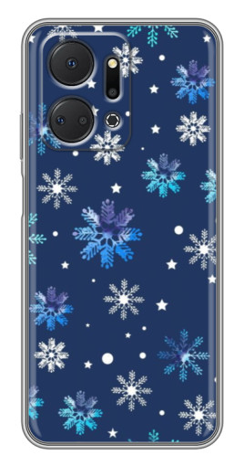 Чехол с картинкой "Фон с снежинками" для Huawei Honor X7a