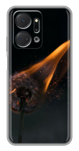 Чехол с принтом "Горящий одуванчик" для Huawei Honor X7a
