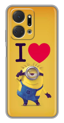 Чехол с принтом "I Love Minion" для Huawei Honor X7a