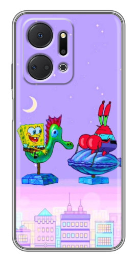 Чехол с печатью "Крабс и Спанч Боб" для Huawei Honor X7a