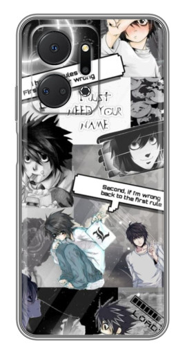 Силиконовый чехол с изображением "L - Death note" для Huawei Honor X7a