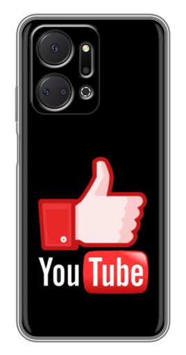Чехол с печатью "Лайк YouTube" для Huawei Honor X7a