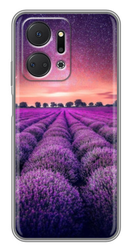 Чехол с картинкой "Лавандовое поле" для Huawei Honor X7a