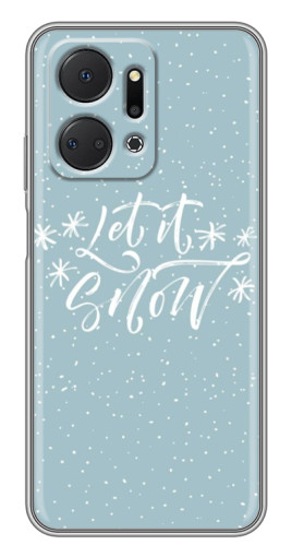 Силиконовый чехол с изображением "Let it Snow" для Huawei Honor X7a
