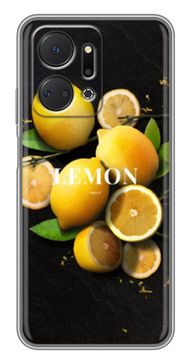 Чехол с принтом "Лимон на черном" для Huawei Honor X7a