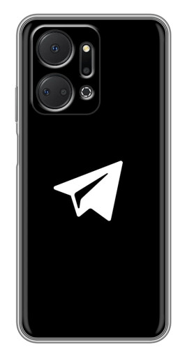 Силиконовый чехол с изображением "Лого Телеграм" для Huawei Honor X7a