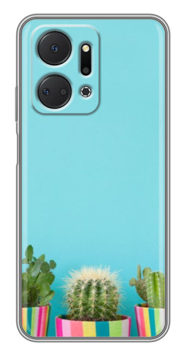Чехол с принтом "Маленькие кактусы" для Huawei Honor X7a