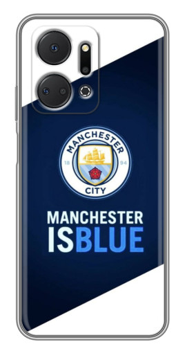 Силиконовый чехол с изображением "Manchester is Blue" для Huawei Honor X7a